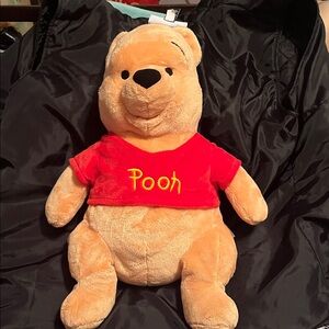 Disney Winnie the Pooh Plush - Red and Tan